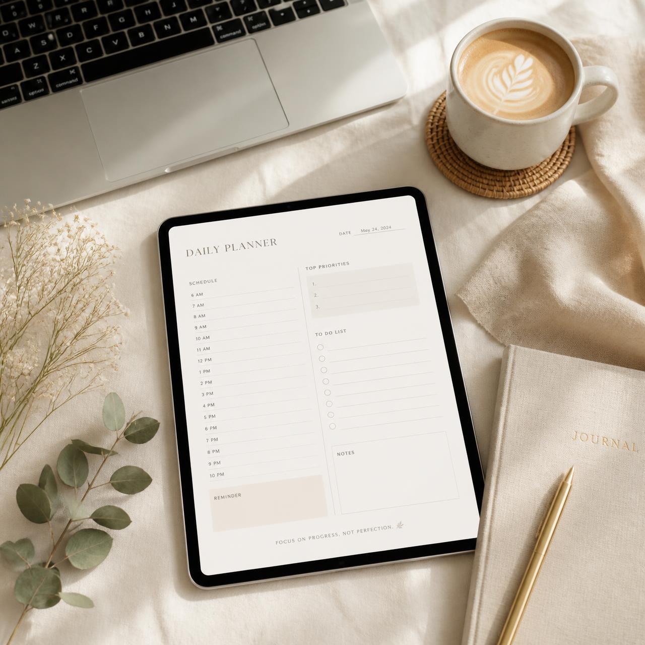 DigitalEmberrs premium digital products displayed on laptop, tablet and phone